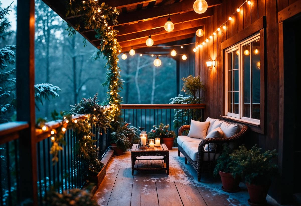 Освещение на балконе