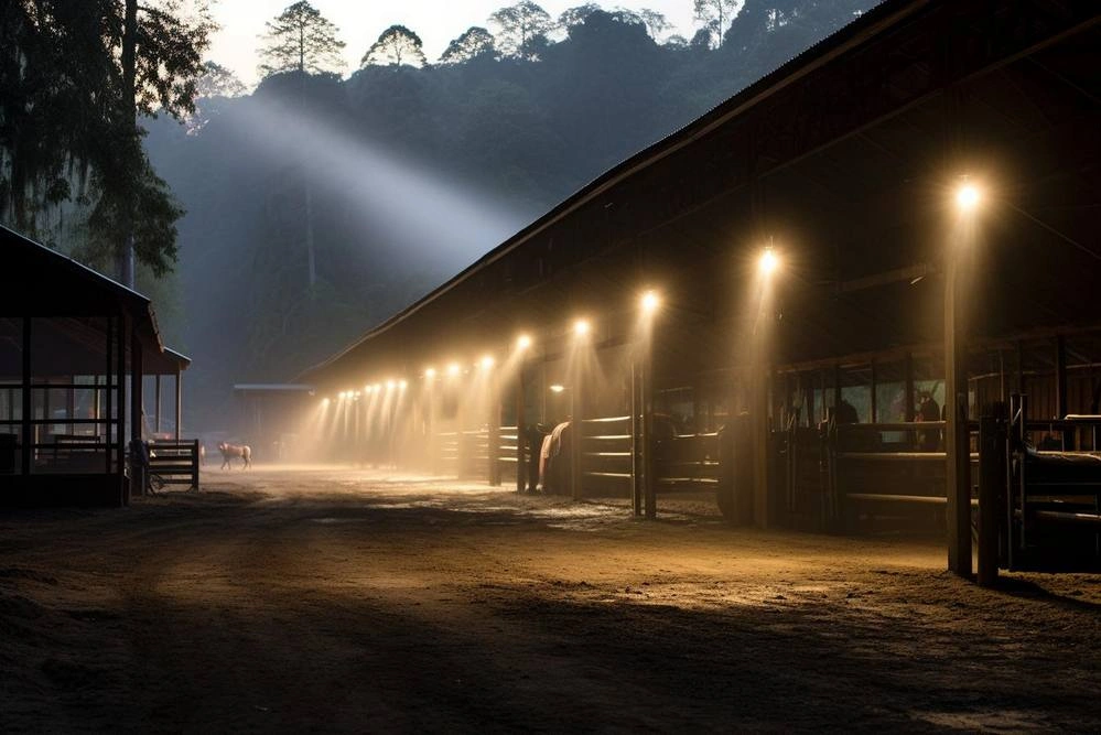 Освещение конюшен и хлевов