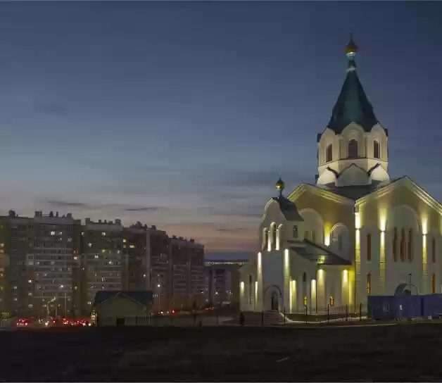 Архитектурное освещение Храма Рождества Пресвятой Богородицы в городе Кирове
