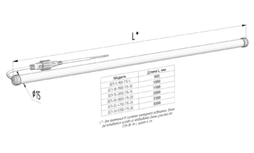 Система дизайнерского<br>освещения Т15 - 10 Вт/м