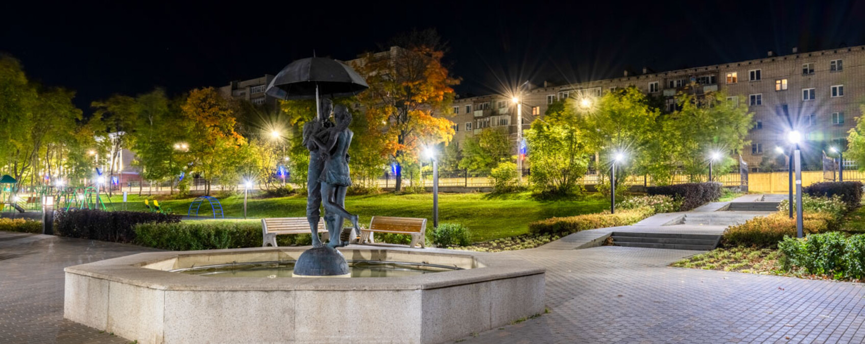 Освещение скверов