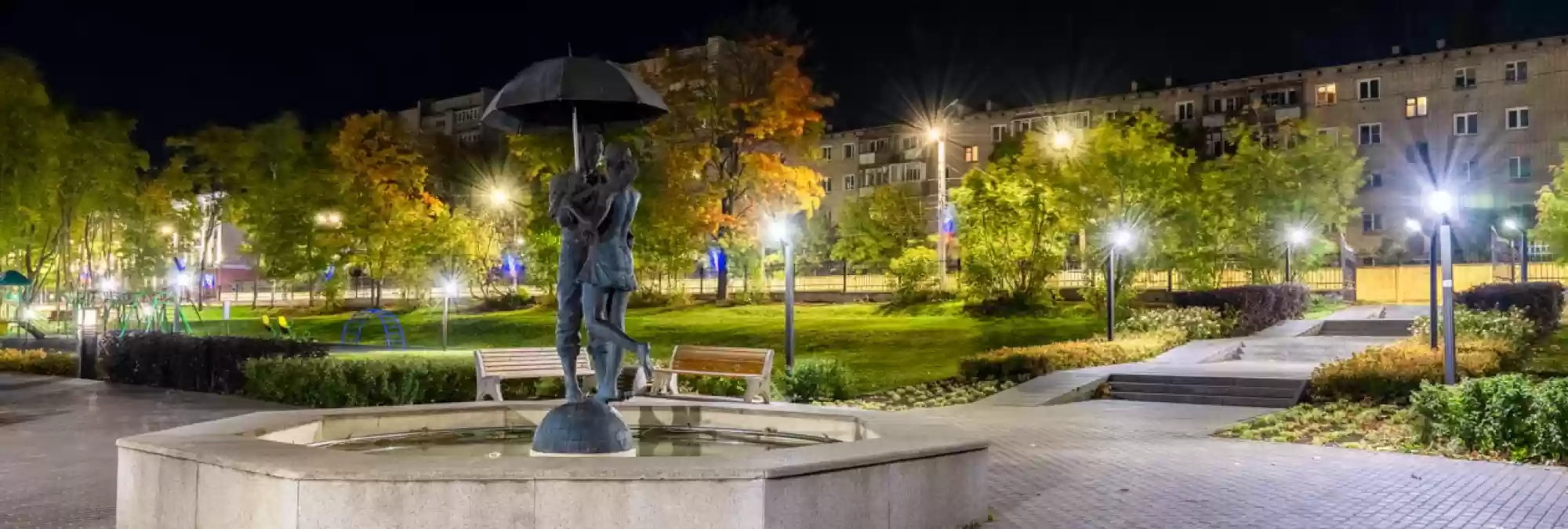 Освещение скверов